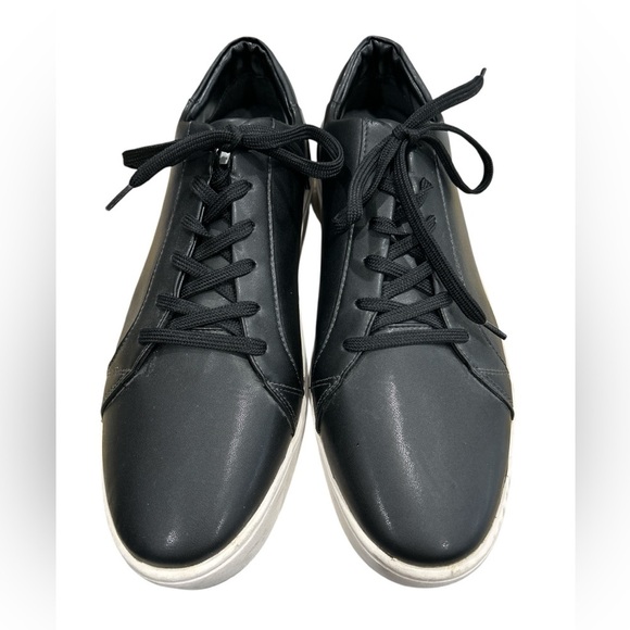 Thousand Fell Men's Lace Up Sustainable Bio Minimalist Sneakers in Black - 12 - Picture 2 of 12